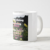 母からの白ひまわりコーヒーマグおもしろい ジャンボコーヒーマグカップ (正面右)