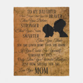 母から娘に フリースブランケット (正面)