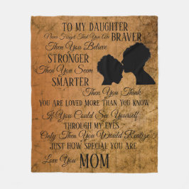 母から娘に フリースブランケット