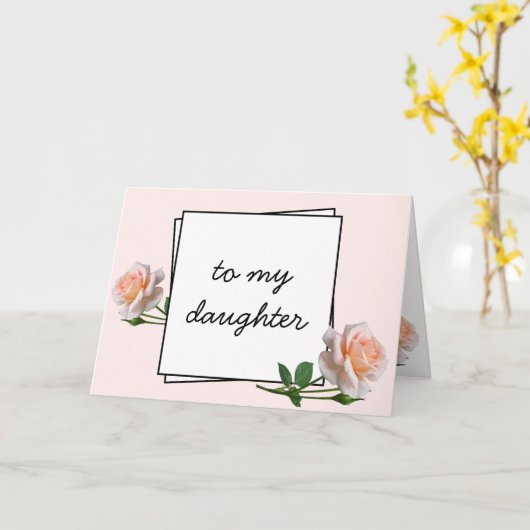 母から娘へ幸せな母の日 カード (黄色い花)