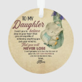 母から娘へ オーナメント (裏面)