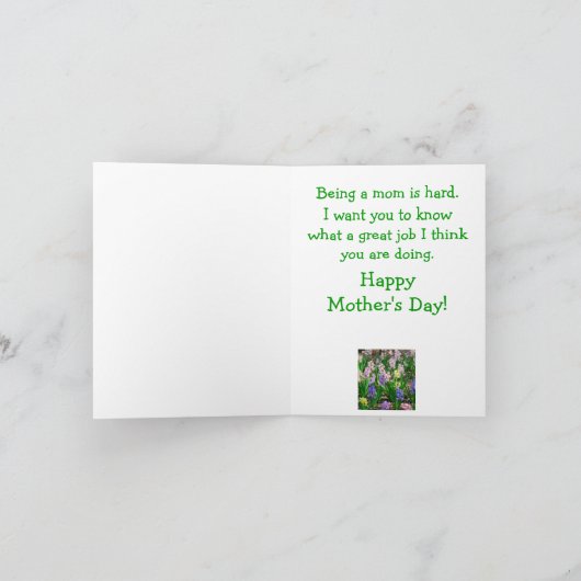 『母から孫へ』/ Hyacinths カード (内部)