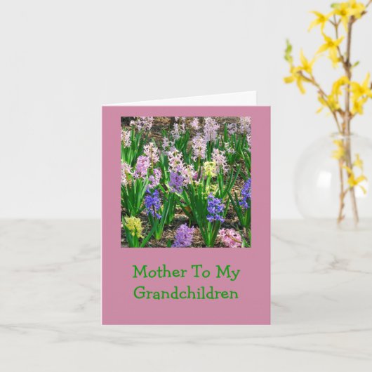 『母から孫へ』/ Hyacinths カード (黄色い花)