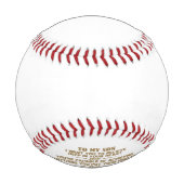 母から息子への贈り物ママを愛してほしい 野球ボール (裏面)