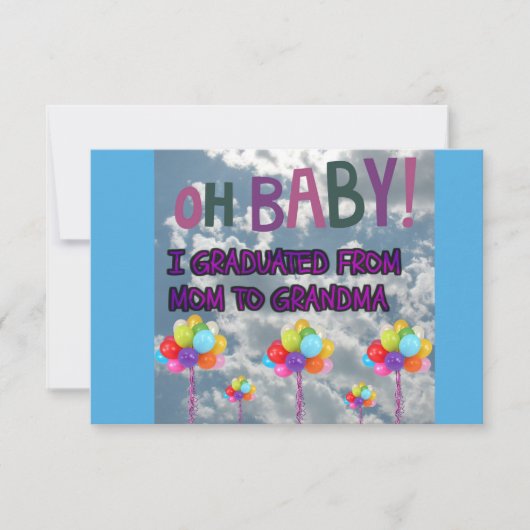 母から祖母まで卒業 案内状 (正面)