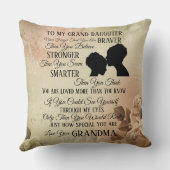 母から私の孫に装飾用クッション クッション (裏面)