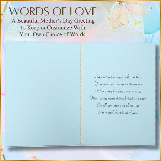 母かわいらしの日に最適なフローラデザイン カード