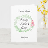 母かわいらしの日の妹 カード (黄色い花)