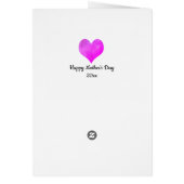 母かわいらしの日の孫娘 (裏面)