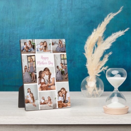 母かわいらしの日ママ娘コラージュ写真 フォトプラーク (側面)