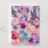 母かわいらしはフローラの赤ちゃんシャワー招待状 招待状 (裏面)