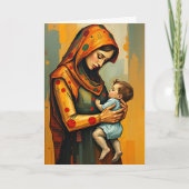 母かわいらしカラフルの日 | ママとベビー カード (正面)