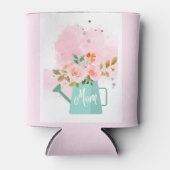 母かわいらしクーラーボックスと花 缶クーラー (正面)