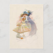 母かわいらしビクトリアンと娘 シーズンポストカード (正面)