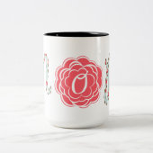 母かわいらしフローラ ツートーンマグカップ (中央)