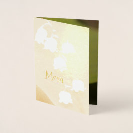 母かわいらし日金ゴールド 箔カード
