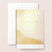 母かわいらし日金ゴールド 箔カード (裏面封筒付き)