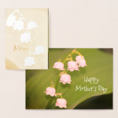 母かわいらし日金ゴールド 箔カード (ディスプレー)