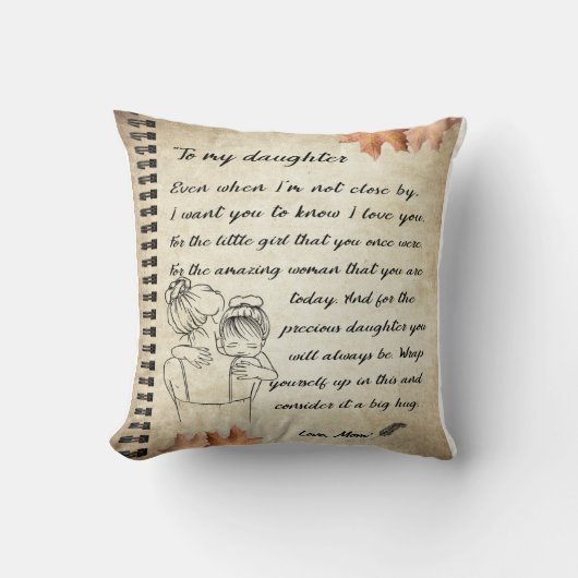 母かパーソナライズされたら娘に手紙 クッション (正面)