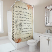 母かパーソナライズされたら娘に手紙 シャワーカーテン (インサイチュ)