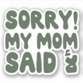 母がアラビア語でノーと言ってごめんなさいおもしろい シール (正面)