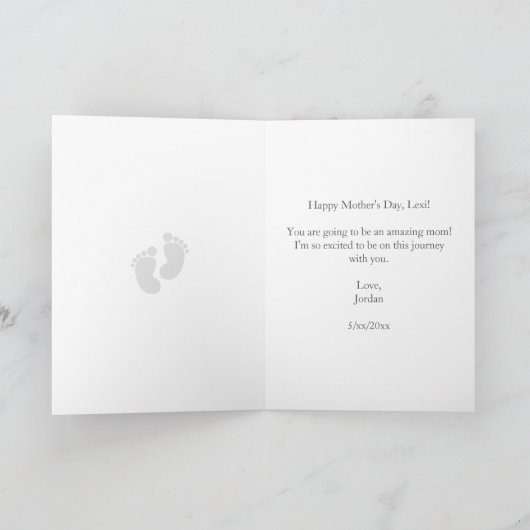 母が可愛いと思う妊娠 カード (内部)