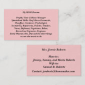 母が名刺の通話を再開 コーリングカード (正面/裏面)