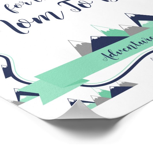 母が山をテーマに署名するアドバイス ポスター (角)