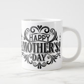 母が幸せな日を過ごすことを祈る ジャンボコーヒーマグカップ (右)