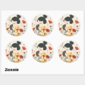 母が息子を抱き締める ラウンドシール (シート)