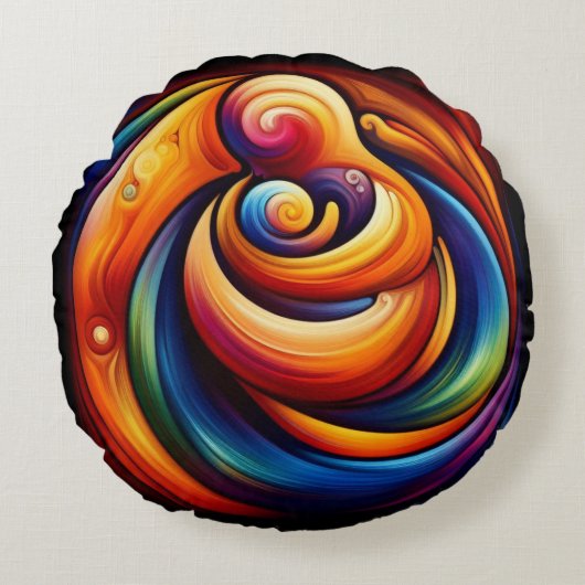 母が愛のタペストリーを受け入れる ラウンドクッション (正面)