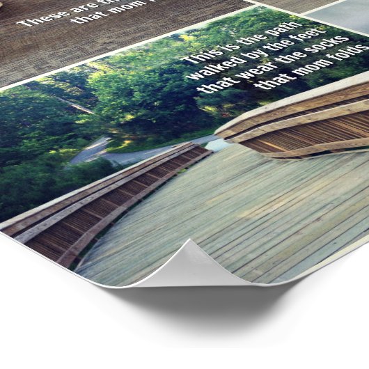 母が折る靴下 – ポスター (角)