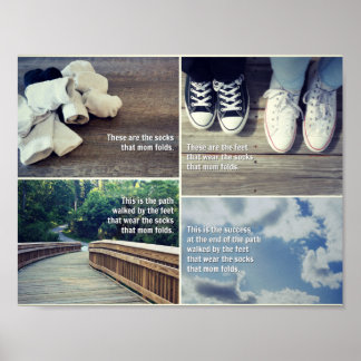 母が折る靴下 – ポスター