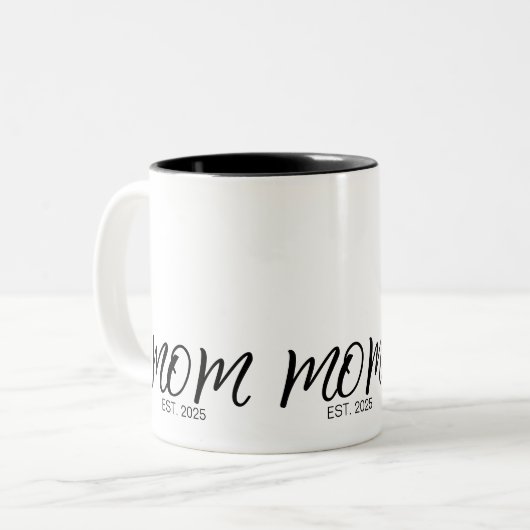 母が新しい母の贈り物を設立 ツートーンマグカップ (正面左)