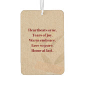 母が最初に抱き締める カーエアーフレッシュナー (裏面)