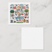 母が私たちに成長の根を与え、飛翔の翼を与えてくれる﻿ ノートカード (正面/裏面)