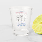 母が私たち感謝していの家族を飲み込まない日 ショットグラス (裏面)