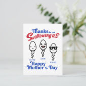 母が私たち感謝していの家族を飲み込まない日 ポストカード (スタンド正面)