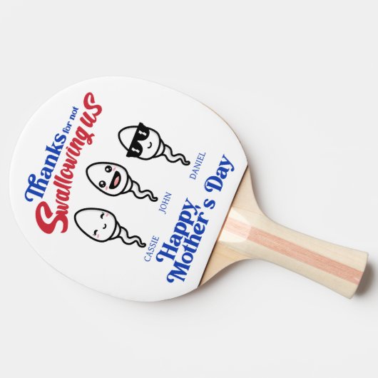 母が私たち感謝していの家族を飲み込まない日 卓球ラケット (横)