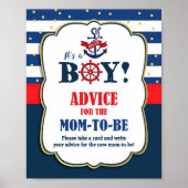 母が赤ちゃんシャワーを浴びるアドバイス ポスター (正面)