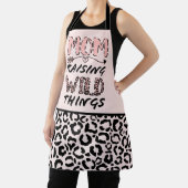 母が野生の物を育てる引用文おもしろいレオパード印刷 エプロン (インサイチュ)