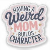 母が風変わりキャラクタービニルをおもしろい造る シール (正面)