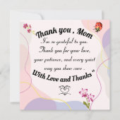 母さんありがとう感謝してる サンキューカード (正面)