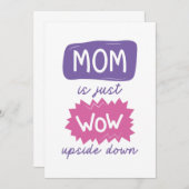 母さんすごい逆さまだ サンキューカード (正面/裏面)