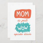 母さんすごい逆さまだ サンキューカード (正面/裏面)