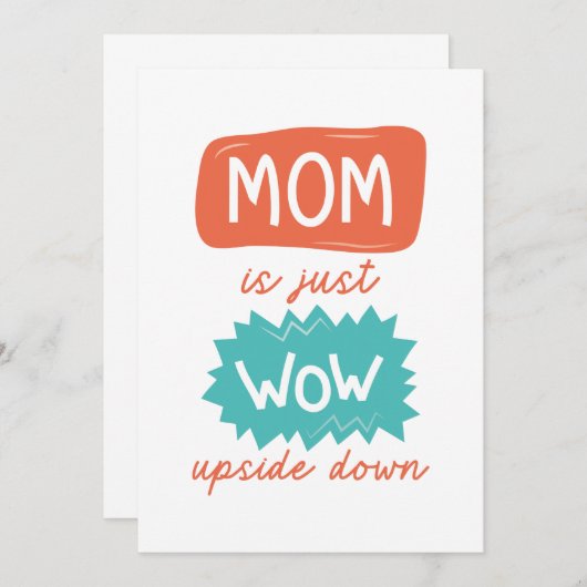 母さんすごい逆さまだ サンキューカード (正面/裏面)