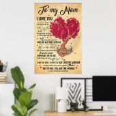 母さんにプレゼントを贈る母さんを愛してる ポスター (ホームオフィス)