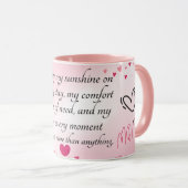 母さんは曇った日の私の太陽だ マグカップ (正面右)