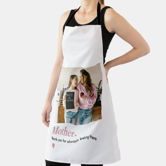 母さんパーソナライズされたありがとう写真 エプロン (インサイチュ)