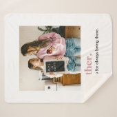 母さんパーソナライズされたありがとう写真 シェルパブランケット (正面(横))